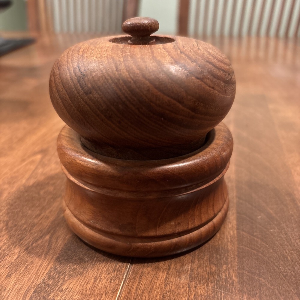 Vtg MCM Early Design Richard Nissen Danish Teak Peppermill Grinder Salt Combo